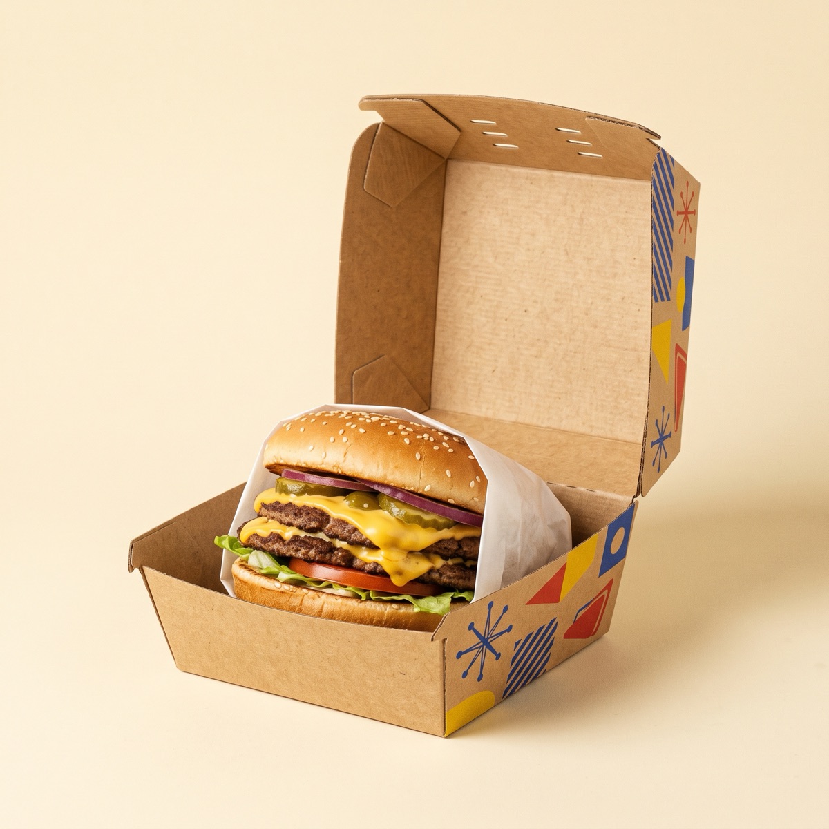 Burger Boxes — custom printed by Wonderful Choice