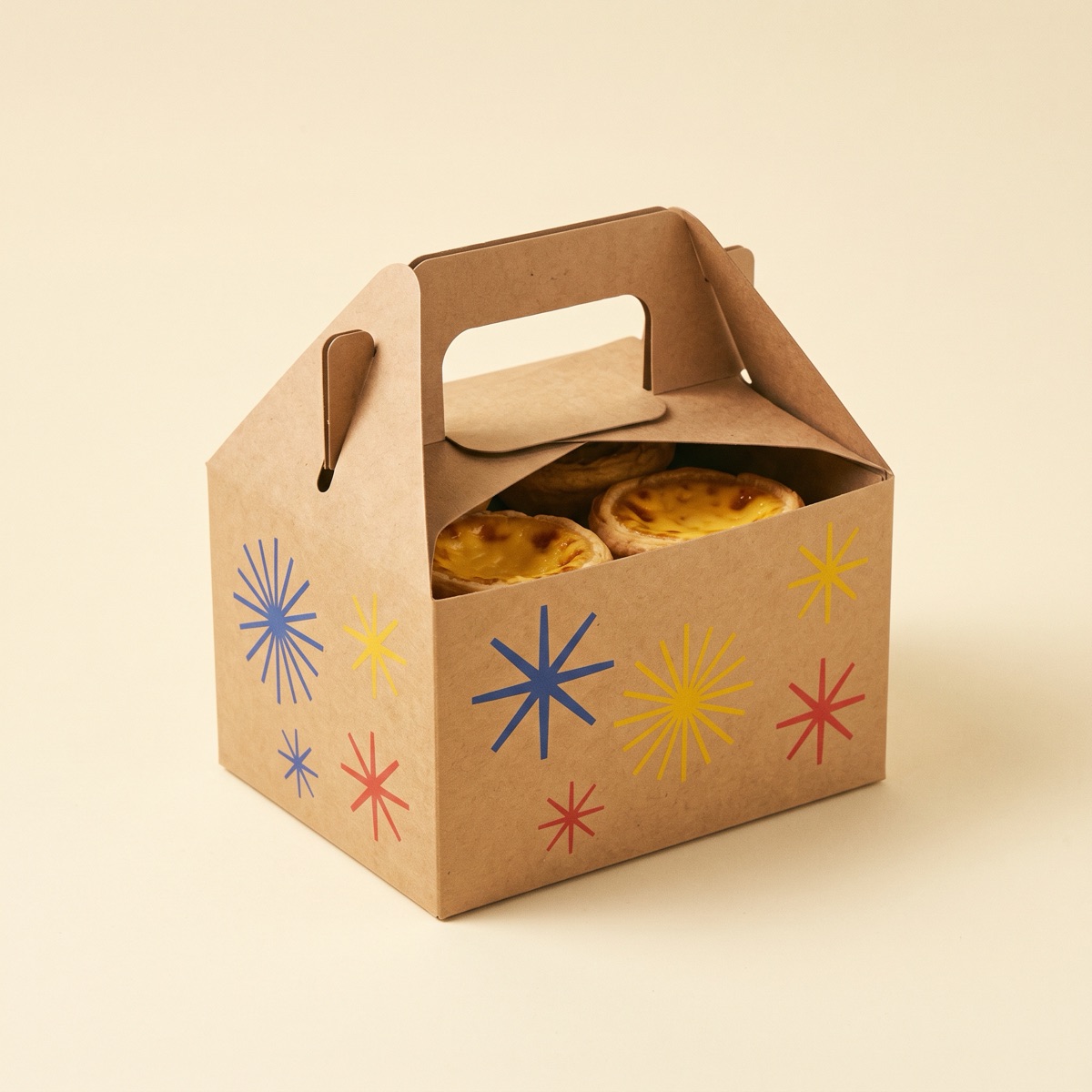 Portable Egg-Tart Boxes — custom printed by Wonderful Choice